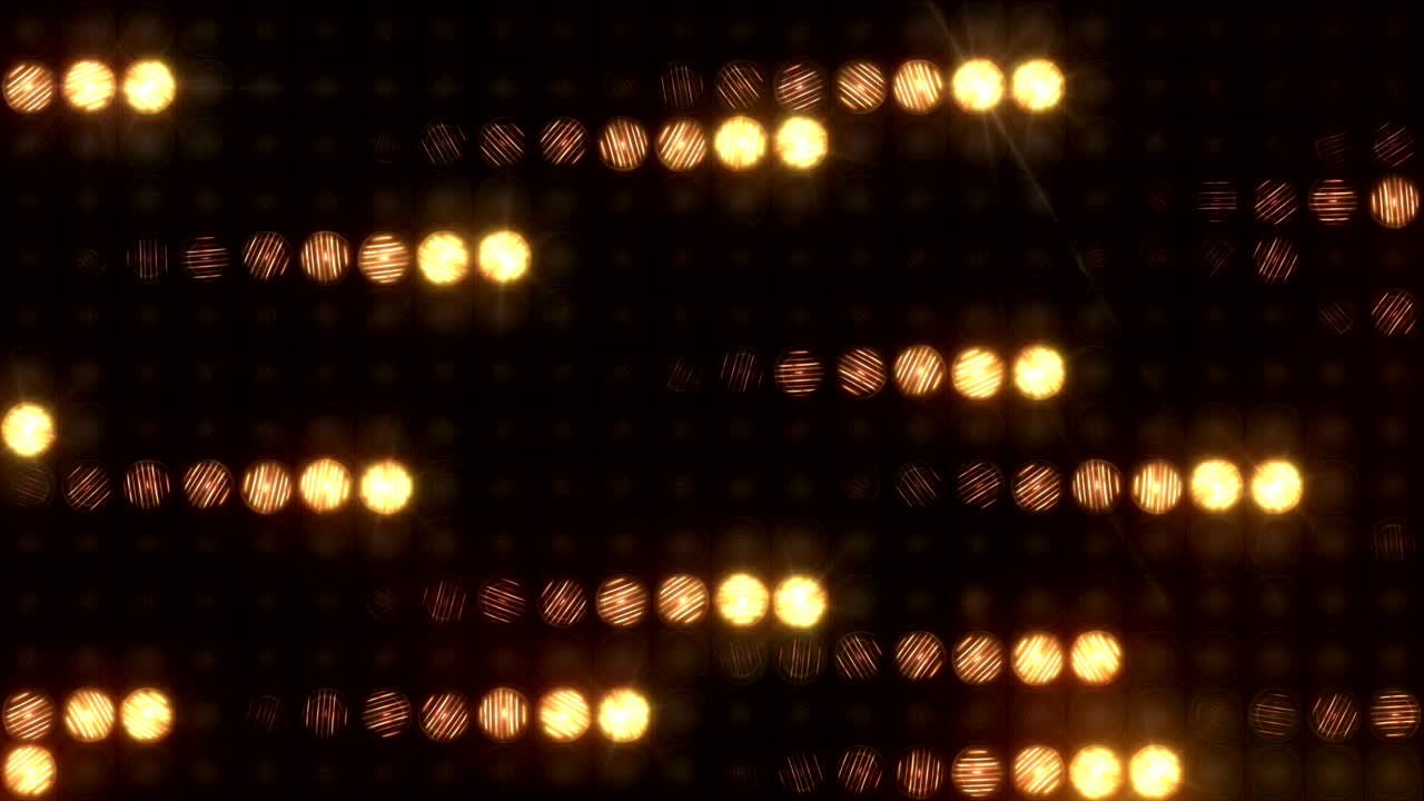 Horizontally flying meteors on a wall of light, loop