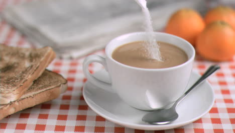 sugar being poured in super slow motion