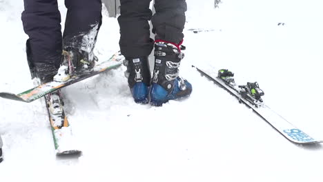 skiing and snowboarding on snow