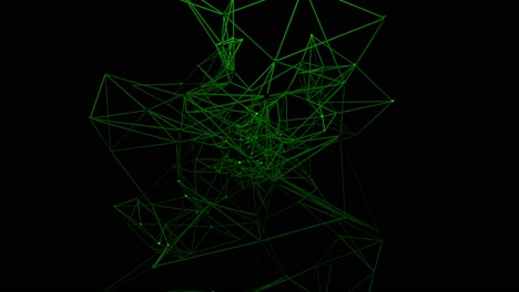 abstract green geometric mesh network