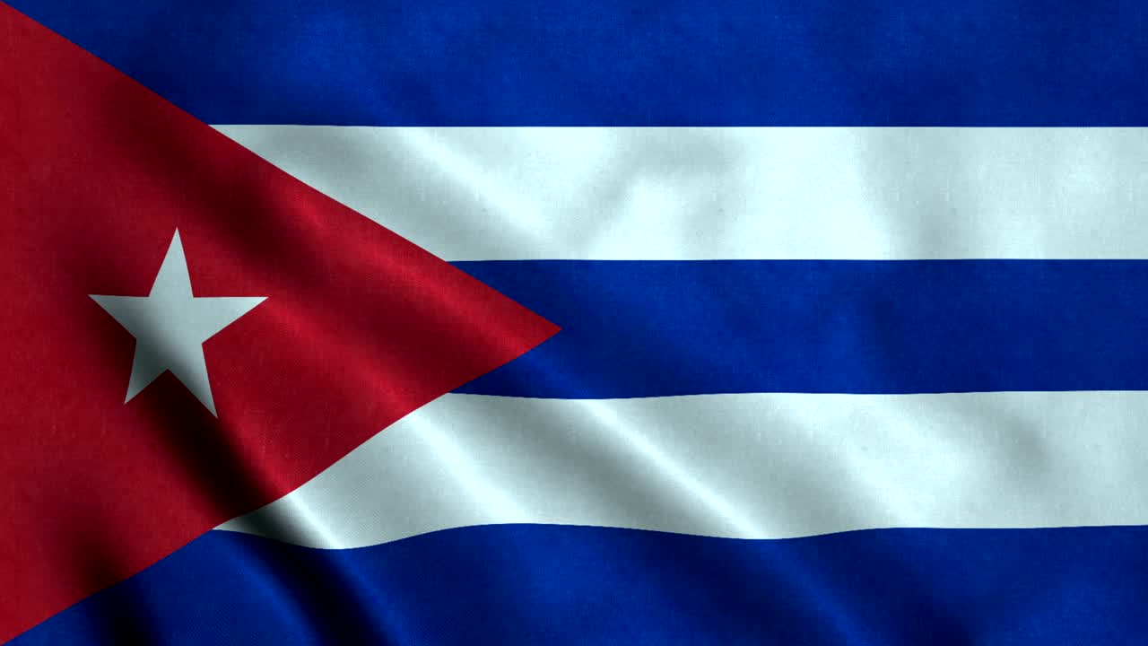 Bandiera di Cuba in 4K con loop continuo