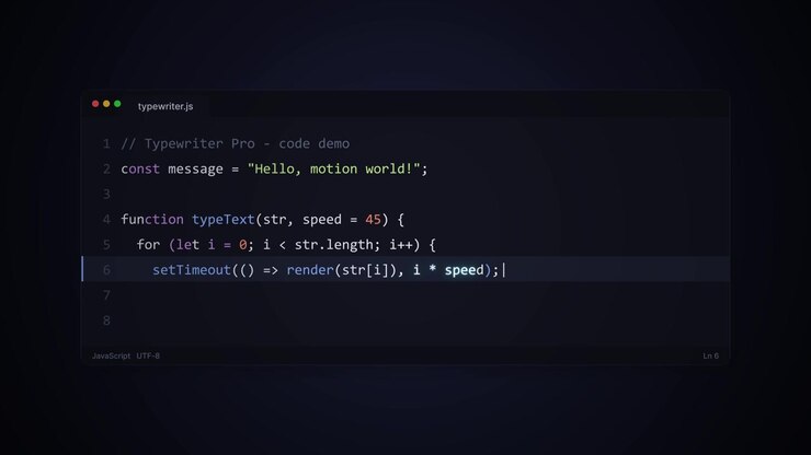 JavaScript Code Being Typed in a Text Editor