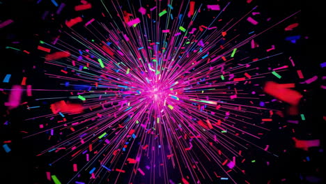 vibrant confetti light burst