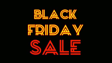black friday neon light text animation motion graphics on black background black friday,big sale event for shop,retail, resort,bar display promotion business concept
