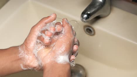 washing hands