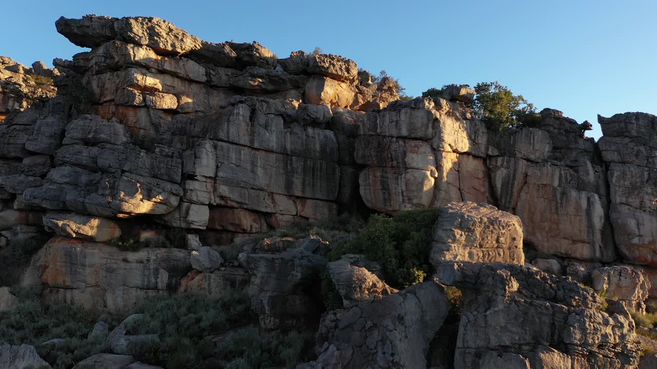 imágenes aéreas de las montañas cedarberg, cabo occidental, sudáfrica