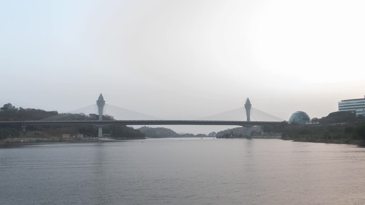 케이블 다리 하이데라바드, durgama cheruvu 다리, 인도