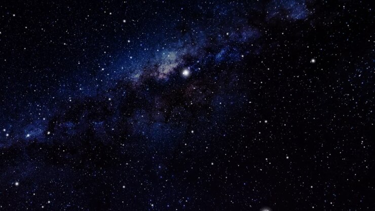 milkyway in the dark, star-studded sky