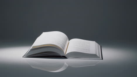 open book on surface