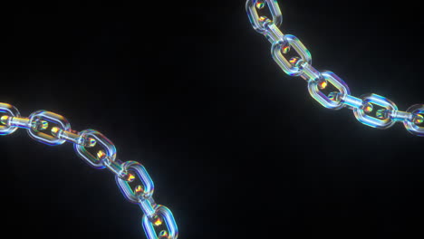 abstract glowing chains