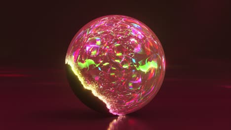 esfera iridescente brillante