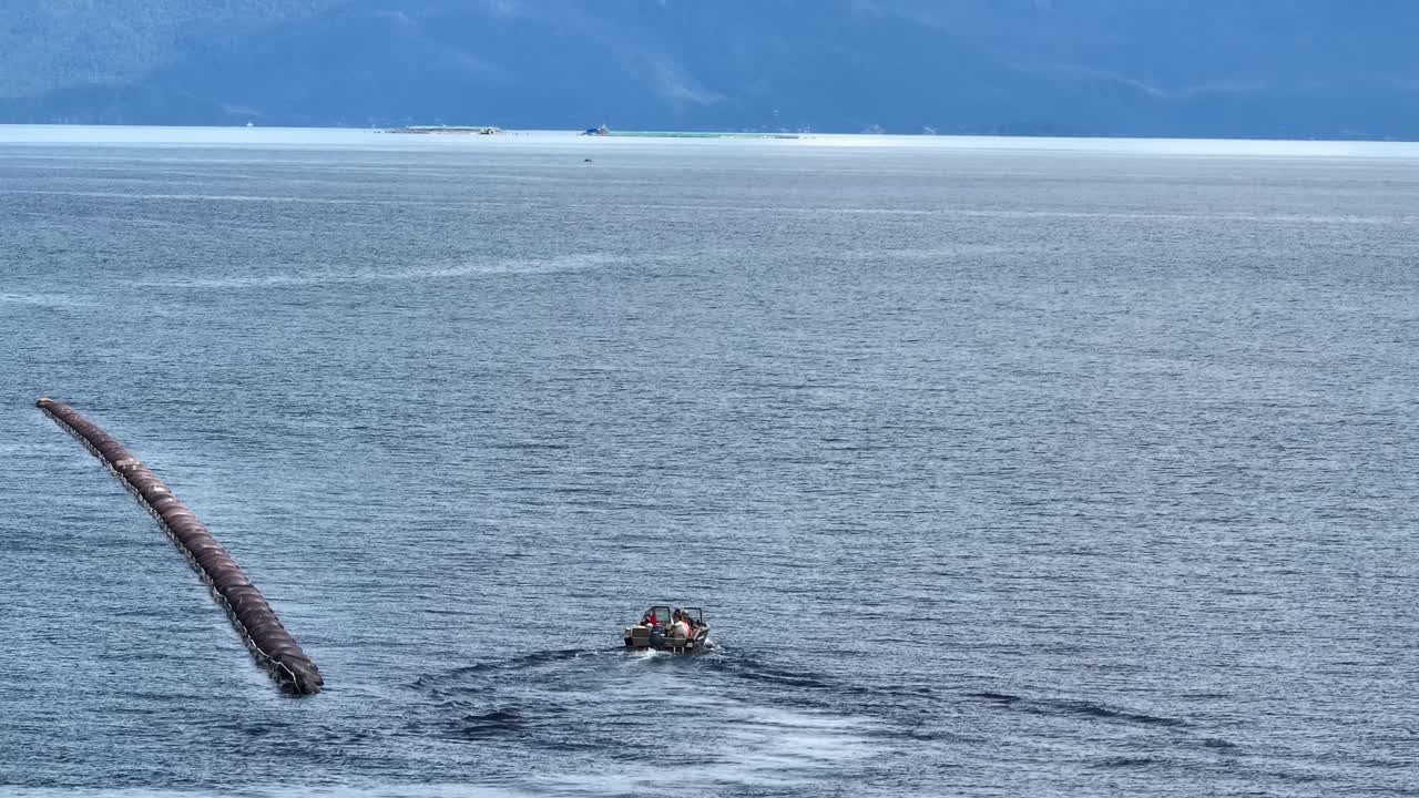 푸에르토 몬테 만 의 해상 수산업 의 공중 사진