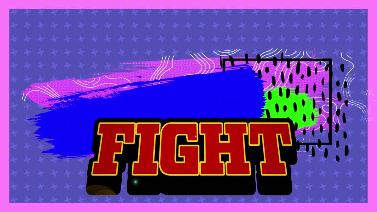 디지털 추상 공간에서의 싸움의 애니메이션