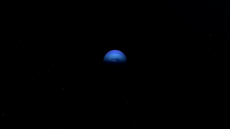 Traveling towards Neptune planet in the outer space