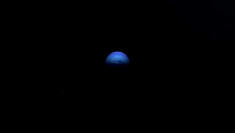 viajando hacia el planeta neptuno en el espacio exterior