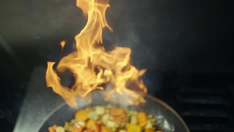 vegetables are cooking in the pan