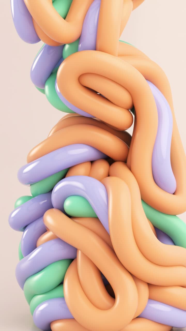 アブストラクト 3d レンダリング パステル