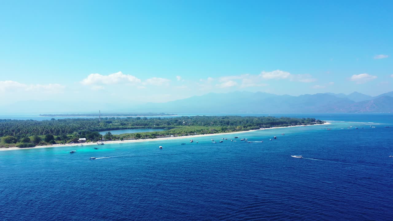 열대 섬 공중 바다 경치