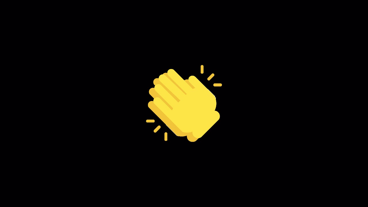 Animated Yellow Clapping Hand Emoji