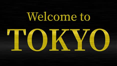 welcome to tokyo message text animation motion graphics