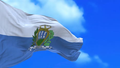 seamless loop of san marino flag.