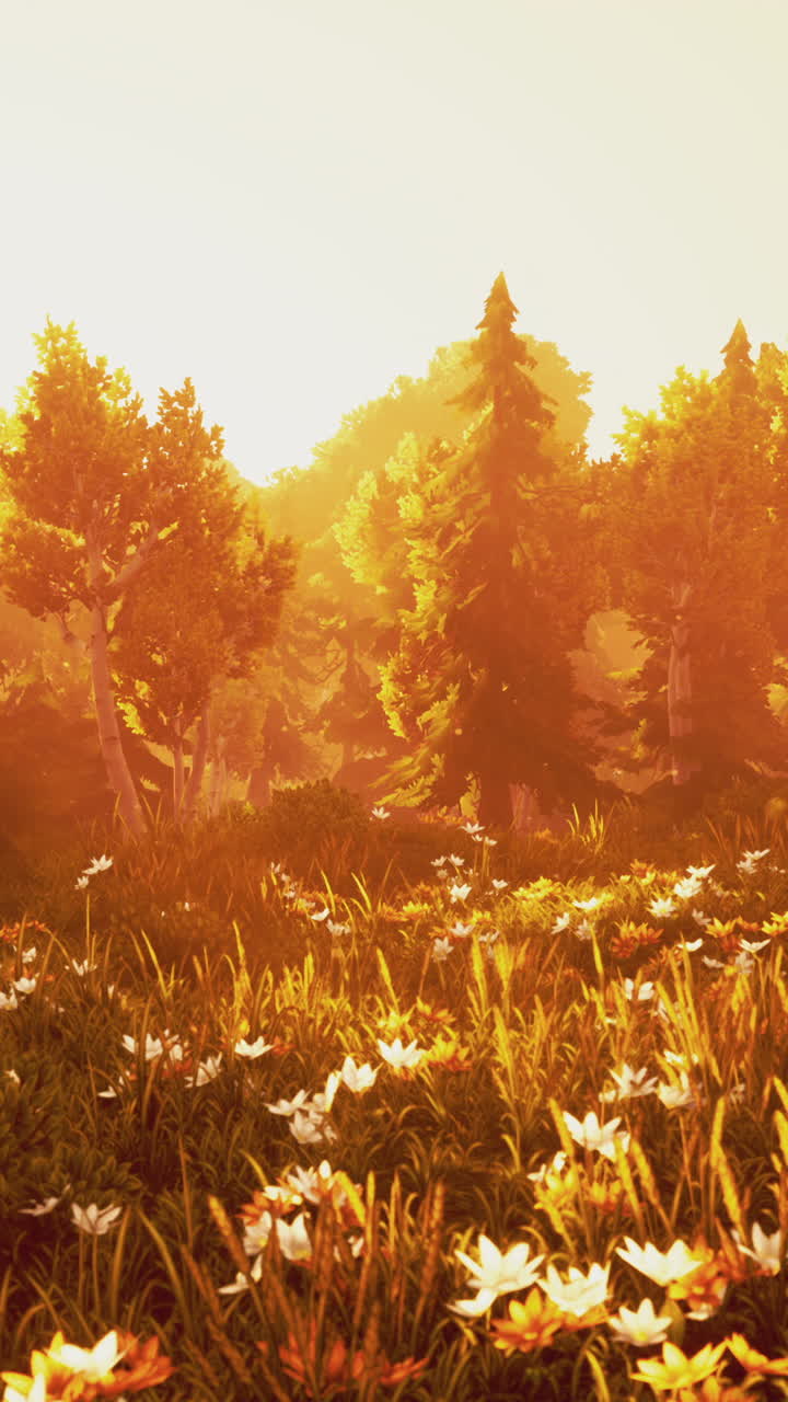 숲의 초원에서 황금시간