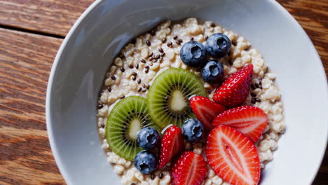 healthy breakfast bowl with fruit