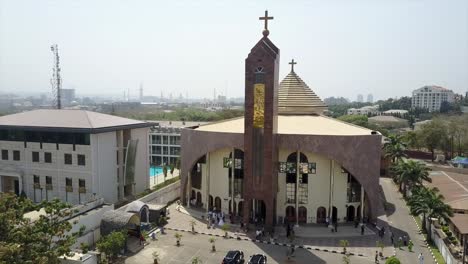 Shot-of-Catholic-Church-in-FCT,-Abuja-Nigeria