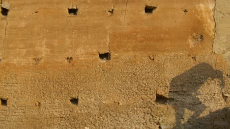 una criatura de sombra loca caminando por las escaleras en una pared