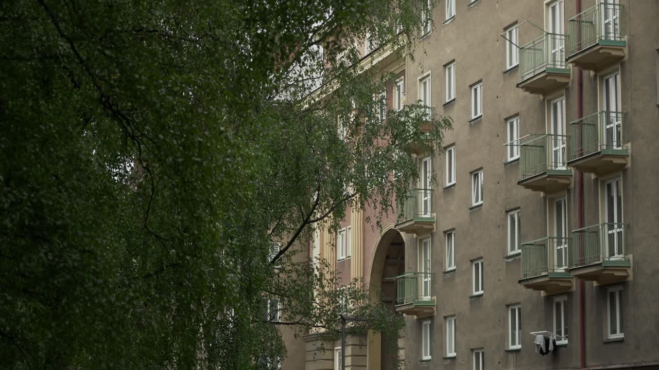 Gritty urban residential apartments blocks from the Soviet era Poruba