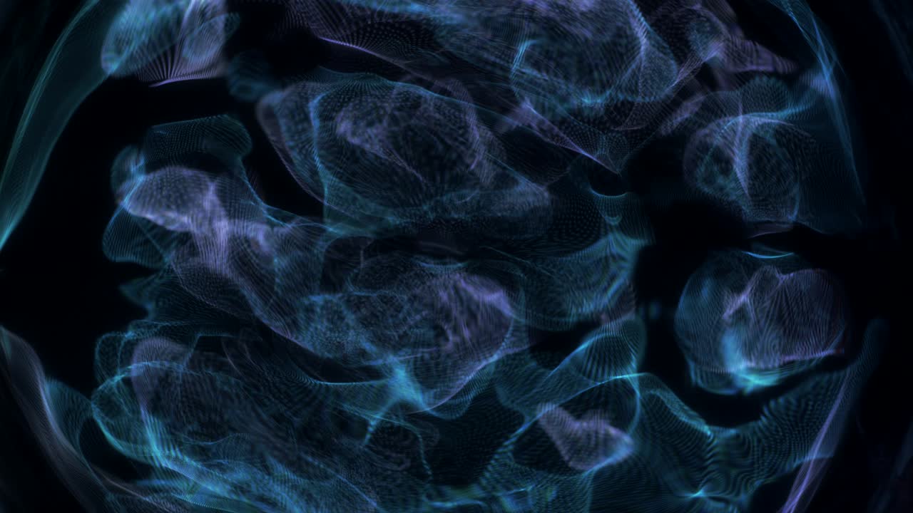 Colorful energy pattern galaxy concept sparkling in space.  abstract space background animation, sparkling light, projection, circle of sparkling star particles. 4K resolution