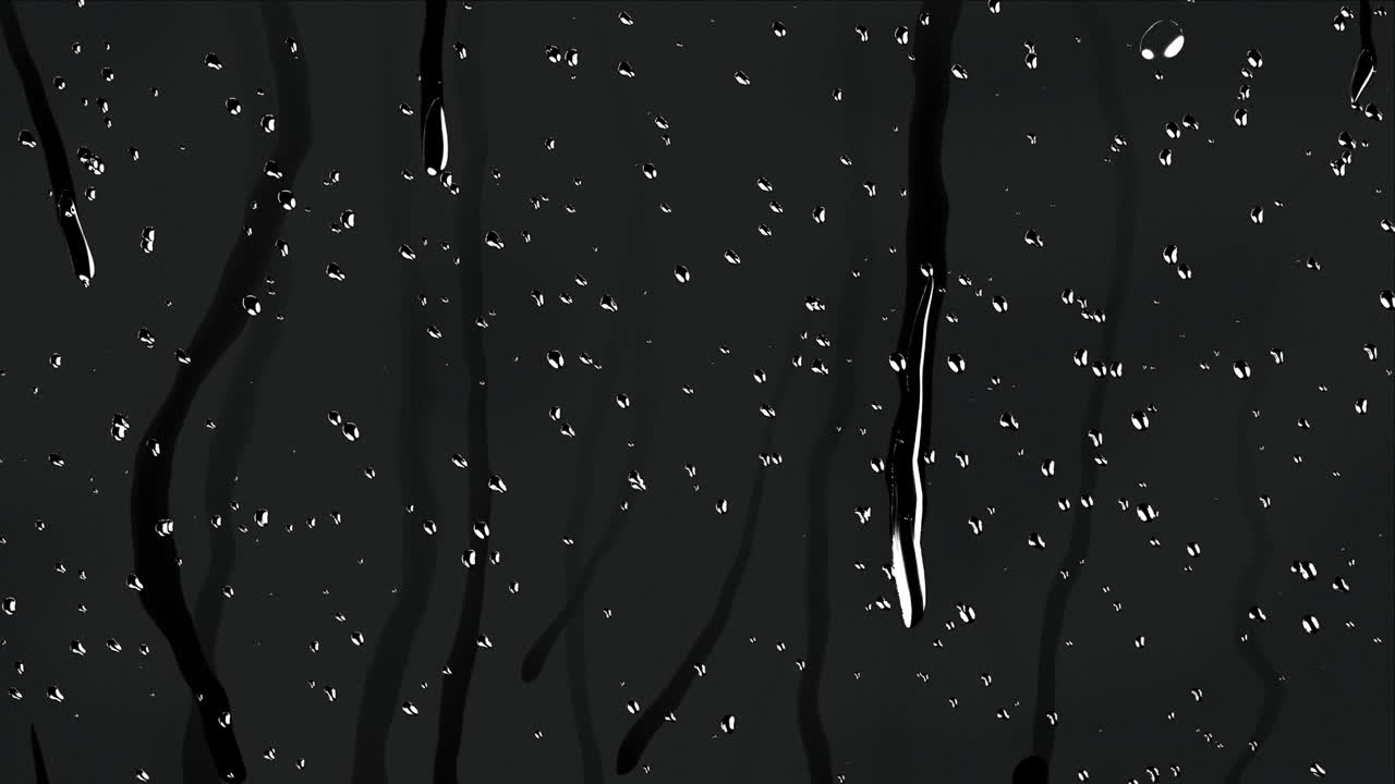 알파 채널을 가진 창에 떨어지는 4k 비방울이 모든 매체에 배치됩니다.