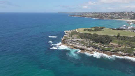 bondi bay with mackenzies point at marks park near tamarama point in new south wales, australia