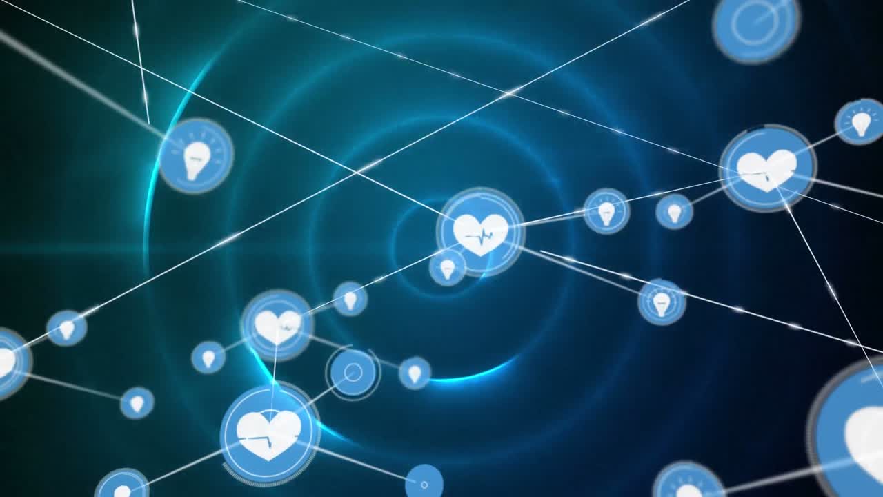 파란색 디지털 배경에서 움직이는 커 ⁇ 터