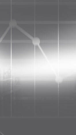 animación del procesamiento de datos sobre el paisaje urbano