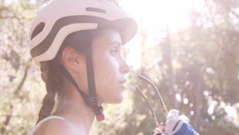 portrait of sportswoman smiling at camera