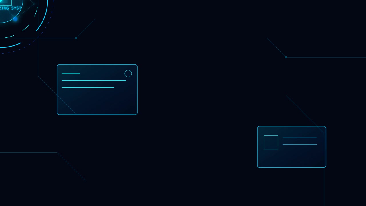 Digital Interface with HUD Elements and Data Visualization