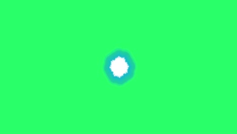 animación luz ártica forma de energía eléctrica aislar en fondo verde.