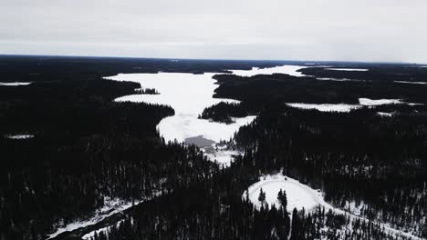 A-Slow-Zoom-Out-4K-Aerial-Drone-Shot-of-Environment-Landmark-Pisew-Kwasitchewan-Falls-Waterfall-Provincial-Park-near-Thompson-Manitoba-Northern-Arctic-Canada-Landscape