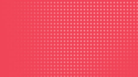 rows of dots moving against red background