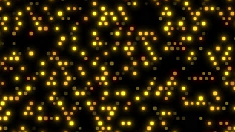 píxeles amarillos digitales aleatorios en la pantalla negra