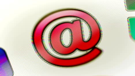 e-mail icon on the screen. looping.