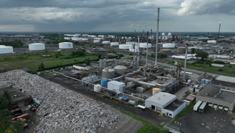 recycling plant aerial montreal industrial