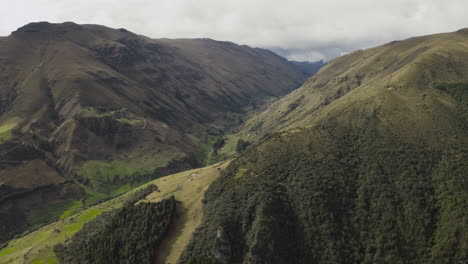 aerial shot, el cajas national park, cuenca, ecuador.