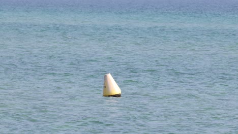 a buoy floating in the ocean waves