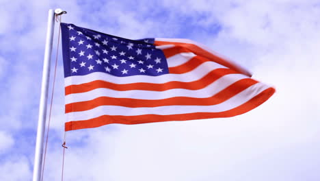 USA-Flagge-Weht-Im-Wind