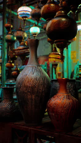 group of vases on table