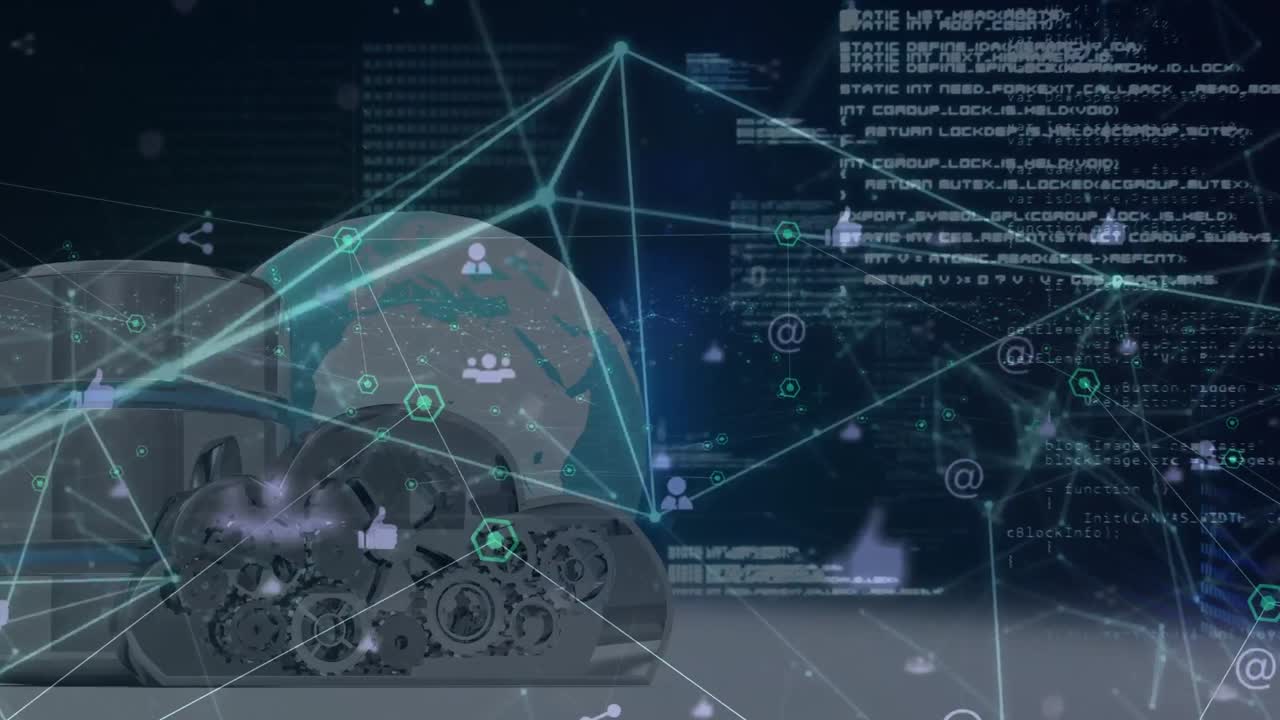 지구와  ⁇ 에 대한 데이터 처리의 애니메이션