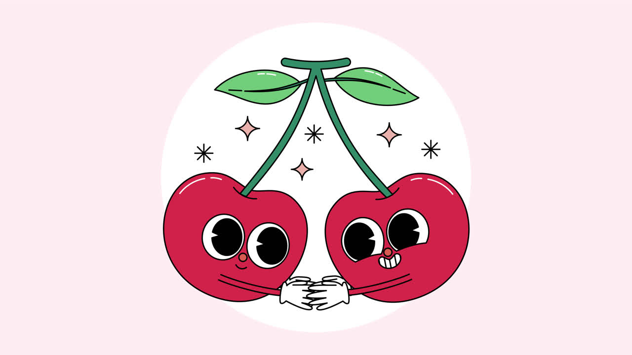 Cute Cartoon Cherries
