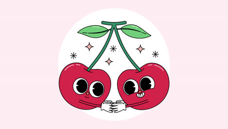 cute cartoon cherries